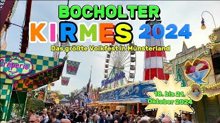 Bocholter Kirmes 2024  RUNDGANG  Alle Attraktionen [upl. by Ahsenit591]