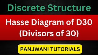 Discrete Structure  Hasse Diagram of D30 Divisors of 30  Hindi [upl. by Neyuq]