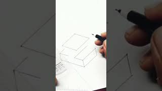 3D projection 3dprojection orthographicprojection design projection drawing art [upl. by Yanaton716]