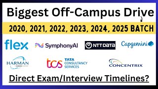 TCS Capgemini Harman Hiring  Biggest OffCampus Drive  2021 2022 2023 2024 2025 BATCH [upl. by Sherri]