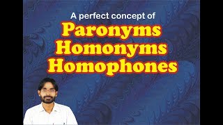 Homophones Homonyms Paronyms [upl. by Riana]