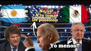 NI EL PRESIDENTE DE MÉXICO OBRADOR NI JOE BIDEN ACUDIRÁN A LA TOMA DE POSESIÓN DE JAVIER MILEI [upl. by Ycrad]