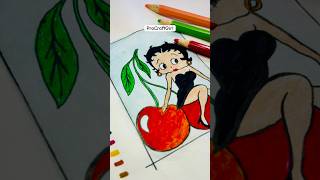 🍒Betty Boop👧🏻 paintingideas shortvideos diy shorts viralvideos viralshorts viral painting [upl. by Lucey]