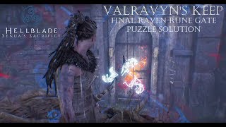 Hellblade Senuas Sacrifice  Valravyns Keep Final Raven Rune Gate Puzzle Solution [upl. by Acillegna]