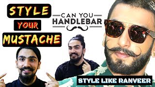 Mustache Style Trends 2017  Handlebar Mustache Styles ft Ranveer Singh Style  Indian Mens Guide [upl. by Akihsal]