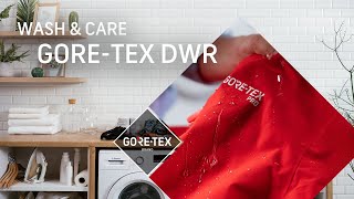 How to restore the GORETEX DWR durable water repellency  Wash amp Care [upl. by Fleta342]