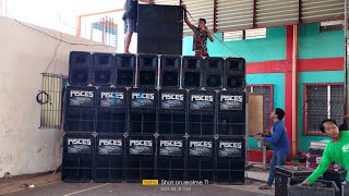 sounds check ✅ setup for barangay talangnan madridejos bantayan island Cebu Disco with foam party [upl. by Niletac729]