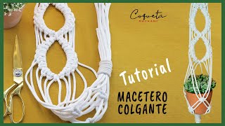 Crea tu Macetero Colgante de Macramé Paso a Paso🌷Explicación pausada y Clara [upl. by Rosalind]