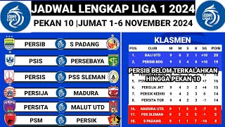 Jadwal Lengkap Bri Liga 1 2024  Psis Vs Persebaya  Persib Vs S Padang  Pekan 10 Bri Liga 1 [upl. by Enilkcaj692]