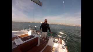 Beneteau Oceanis 38 walk through and sailing San Diego [upl. by Hulbard]