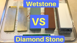 Diamond Stone VS Wetstone quotUNDER THE MICROSCOPEquot [upl. by Anavoig]