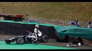 Maldonado Crash  GP Brasil [upl. by Jemena]