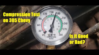 Compression Test on Chevy 305 Square Body [upl. by Aerdnaed]