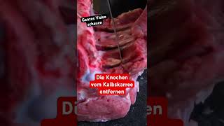 🔥PERFEKTER KALBSBRATEN VOM GRILL Knochen richtig entfernen shortsmitmarietta metzger fleisch [upl. by Devon]