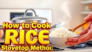 How to Cook Rice  Mastering Rice Perfect Stovetop Method for Fluffy White Basmati amp Jasmine Rice [upl. by Tartan543]