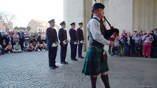 The Last Post ceremony at Menin Gate Ypres Belgium 18 April 2018 [upl. by Palila]