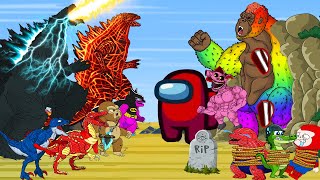 Rainbow GODZILLAmonarch x Kong Godzilla AMONGUS Monsterverse Who Win EVOLUTION Animation Cartoon [upl. by Newob821]