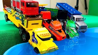 Coches y Camiones Transportadores  Carros para Niños  Colección de Juguetes Infantiles [upl. by Dannel]