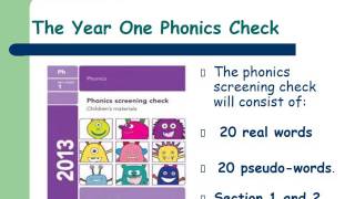 Year 1 Phonics Screening Check [upl. by Aerb]