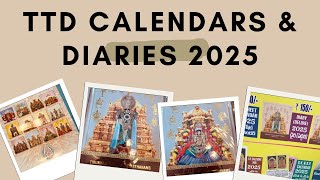 Tirumala Tirupati  All Types of TTD Calendars amp Diary 2025 [upl. by Melborn]