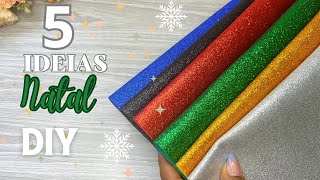 5 IDEIAS DE ENFEITES DE NATAL FAÇO MUITO E VENDO IMEDIATAMENTE ❤️🎄 [upl. by Amaso930]