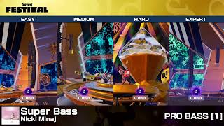 FNFestival Super Bass  Pro Bass Chart Preview All Difficulties [upl. by Amihc11]