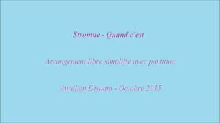 Stromae  Quand cest  Arrangement libre simplifié pour piano [upl. by Scandura]