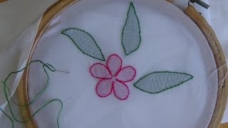 Hand Embroidery Shadow Work Stitch [upl. by Ameer517]