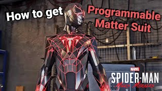 SPIDERMAN Miles Morales  How to unlock the Programmable Matter Suit [upl. by Sloan]