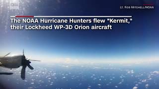 NOAA airplane flies into Hurricane Irma [upl. by Kcirdla162]