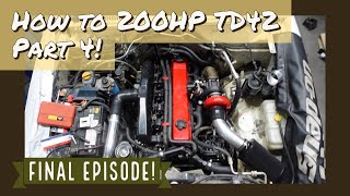 HOW to 200HP TD42 Part 4  FINAL EP Screamer Pipe Dyno Tuning Intercooler Piping [upl. by Nnalyrehs]