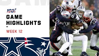 Cowboys vs Patriots Week 12 Highlights  NFL 2019 [upl. by Aiekan13]