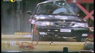 Euro NCAP  Saab 93  2000  Crash test [upl. by Adiuqal]