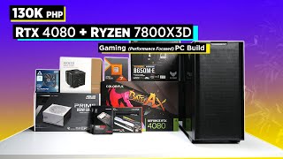 Build VLOG ₱130K RTX 4080  RYZEN 7800X3d Performance Focused 4K Gaming PC Ph [upl. by Harmon]