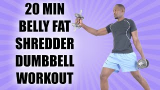 20 Minute Belly Fat Shredder Workout with Dumbbells [upl. by Meuse]