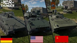 Begleitpanzer 57 vs M3A3 Bradley vs BMP2 which top tier IFV is better [upl. by Enelloc]