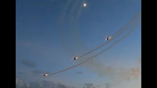 Titan Aerobatic T6 Texans Night Lights Display Stuart Florida [upl. by Doowrehs550]