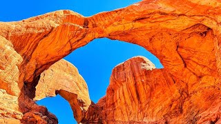 Hike to Double Arch  Arches National Park Utah 4K [upl. by Ignacia]