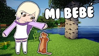 MI BEBÉ HUMITA EN MINECRAFT 😍🐾 [upl. by Glick]