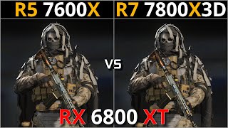 RYZEN 5 7600X vs RYZEN 7 7800X3D  Test in 10 Games  RX 6800 XT [upl. by Sandon]