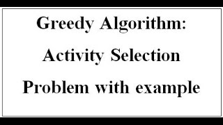 Greedy AlgorithmActivity Selection Problem with example EnglishHindi [upl. by Lillith]