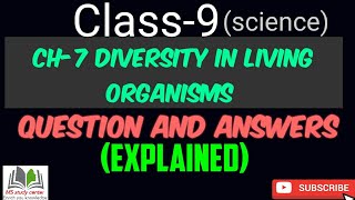 Class 9 Science Ch7 Question answer Diversity in Living organisms [upl. by Philis]