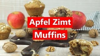 Vegane Apfel Zimt Muffins  Deutschland isst vegan [upl. by Dennison953]