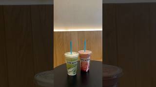 trying the viral hailey bieber smoothie 🍓tastetest foodie erewhon viralfood [upl. by Larimor]