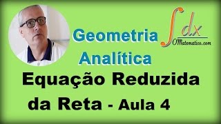 Grings  Geometria Analítica  Equação Reduzida da Reta  Aula 4 [upl. by Nednerb117]