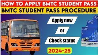 BMTC student pass application procedure How to apply BMTC student bus pass 2024 Bmtc status check [upl. by Chemaram]