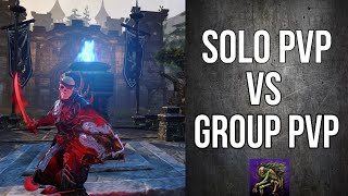 Elder Scrolls Online  SOLO PvP vs Group PvP [upl. by Ob354]