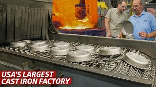 How Americas Largest Cast Iron Pan Factory Makes Almost Two Million Pans per Month — Dan Does [upl. by Ailaroc]