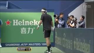 Gonzalez vs Davydenko Shanghai 2009 Highlights [upl. by Notlew]