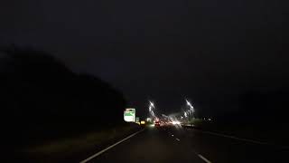 Night Drive On The A1139 Fletton Parkway Frank Perkins Parkway amp Eye Road Peterborough England [upl. by Cressida]